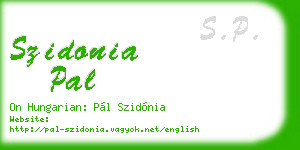 szidonia pal business card