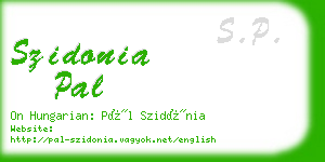 szidonia pal business card